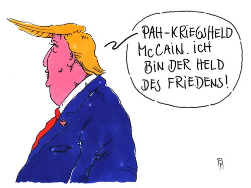 Cartoon: helden (medium) by Andreas Prüstel tagged usa,john,mccain,tod,kriegsheld,trump,cartoon,karikatur,andreas,pruestel,usa,john,mccain,tod,kriegsheld,trump,cartoon,karikatur,andreas,pruestel