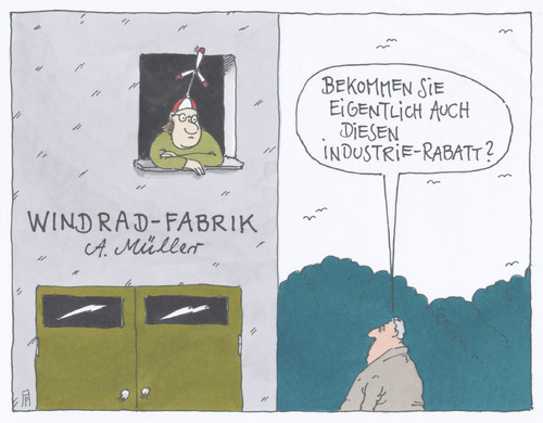 Cartoon: industrierabatt (medium) by Andreas Prüstel tagged energiewende,energiepolitik,wirtschaft,industrie,alternative,energie,windkraft,windräder,cartoon,karikatur,andreas,pruestel,energiewende,energiepolitik,wirtschaft,industrie,alternative,energie,windkraft,windräder,cartoon,karikatur,andreas,pruestel