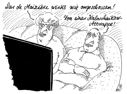 Cartoon: innenminister (medium) by Andreas Prüstel tagged länderspielabsage,hannover,terrorverdacht,pressekonferenz,innenminister,de,maiziere,kalaschnikow,cartoon,karikatur,andreas,pruestel,länderspielabsage,hannover,terrorverdacht,pressekonferenz,innenminister,de,maiziere,kalaschnikow,cartoon,karikatur,andreas,pruestel