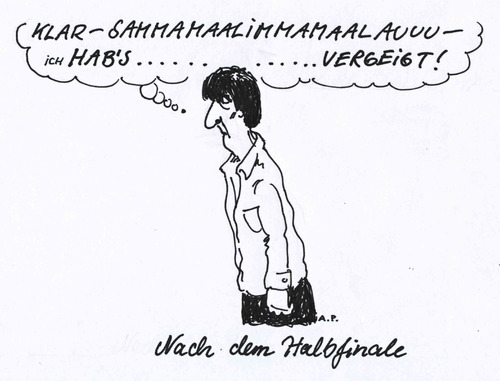 Cartoon: jogi löw (medium) by Andreas Prüstel tagged aufstellung,taktik,niederlage,halfinale,bundestriner,fußballeuropameisterschaft,niederlage,löw,fussball