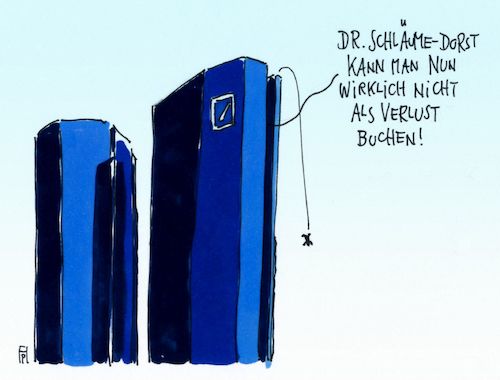 Cartoon: kein verlust (medium) by Andreas Prüstel tagged deutsche,bank,verluste,bonierhöhungen,manager,suizid,cartoon,karikatur,andreas,pruestel,deutsche,bank,verluste,bonierhöhungen,manager,suizid,cartoon,karikatur,andreas,pruestel