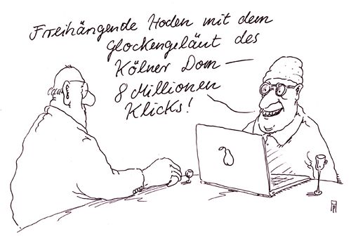 Cartoon: klickmillionen (medium) by Andreas Prüstel tagged internet,internetmillionäre,klicks,klickzahlen,hoden,glockengeläut,kölner,dom,cartoon,karikatur,andreas,pruestel,internet,internetmillionäre,klicks,klickzahlen,hoden,glockengeläut,kölner,dom,cartoon,karikatur,andreas,pruestel