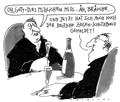 Cartoon: krisenverschärfung (medium) by Andreas Prüstel tagged katholische,kirche,mißbrauchsfälle,katholische kirche,glaube,religion,skandal,mißbrauch,missbrauch,sexueller missbrauch,katholische,kirche,sexueller