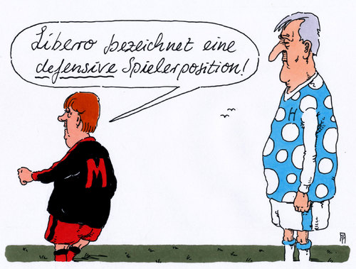 Cartoon: libero (medium) by Andreas Prüstel tagged horst,seehofer,csu,spitzenämter,union,berlin,große,koalition,bundesregierung,angela,merkel,libero,fußball,cartoon,karikatur,horst,seehofer,csu,spitzenämter,union,berlin,große,koalition,bundesregierung,angela,merkel,libero,fußball,cartoon,karikatur