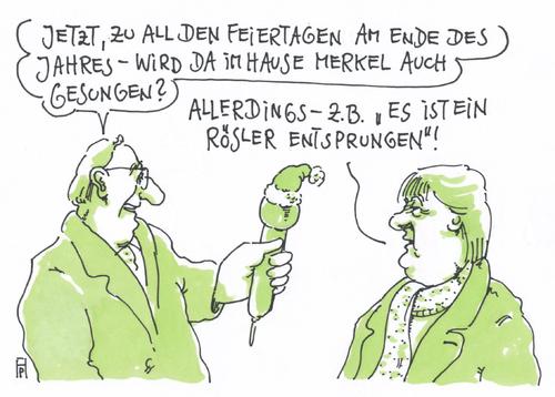 Cartoon: liedgut (medium) by Andreas Prüstel tagged weihnachten,neujahr,koalition,merkel,rösler,volkslied,fdp,cdu,weihnachten,neujahr,koalition,merkel,rösler,volkslied,fdp,cdu