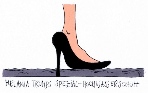 Cartoon: melania (medium) by Andreas Prüstel tagged usa,texas,hurrican,harvey,melania,trump,hochwasser,spezialschuh,cartoon,karikatur,andreas,pruestel,usa,texas,hurrican,harvey,melania,trump,hochwasser,spezialschuh,cartoon,karikatur,andreas,pruestel