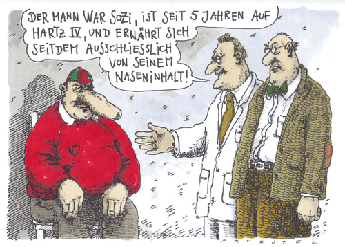 Cartoon: natürliche ressource (medium) by Andreas Prüstel tagged spd,rotgrün,hartz4,naseninhalt,verarmung,natürlicheressourcen,spd,hartz4,hartz,arbeit,job,arbeitslosigkeit,arbeitslos,verarmung,arm,armut,arbeitsamt