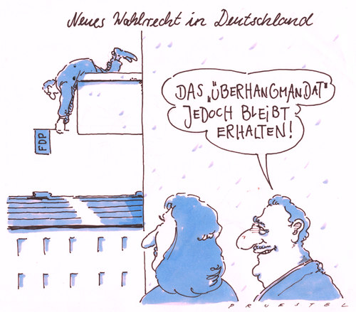 Cartoon: neues wahlrecht (medium) by Andreas Prüstel tagged neueswahlrecht,reform,negativstimmgewicht,überhangmandat,fdp,neues,wahlrecht,negativ stimmgewicht,reform,negativstimmgewicht,überhangmandat,fdp,negativ,stimmgewicht