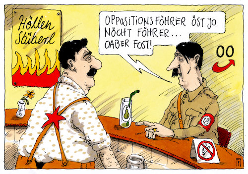 Cartoon: o-führer (medium) by Andreas Prüstel tagged afd,bundestag,oppositionsführer,hölle,stalin,hitler,führer,cartoon,karikatur,andreas,pruestel,afd,bundestag,oppositionsführer,hölle,stalin,hitler,führer,cartoon,karikatur,andreas,pruestel