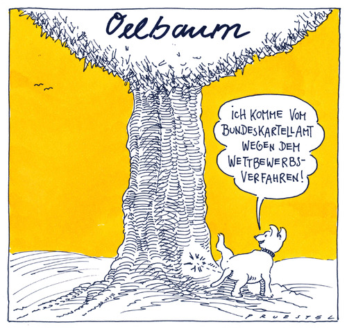 Cartoon: oelig (medium) by Andreas Prüstel tagged preise,oelkonzerne,bundeskartellamt,wettbewerbsverfahren,preise,bundeskartellamt,benzinpreise,sprit,tankstelle,öl