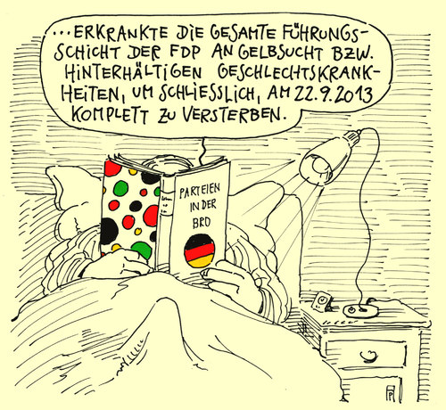 Cartoon: parteiengeschichte (medium) by Andreas Prüstel tagged fdp,rösler,hahn,brüderle,bundestagswahl,umfragewerte,cartoon,karikatur,fdp,rösler,hahn,brüderle,bundestagswahl,umfragewerte,cartoon,karikatur