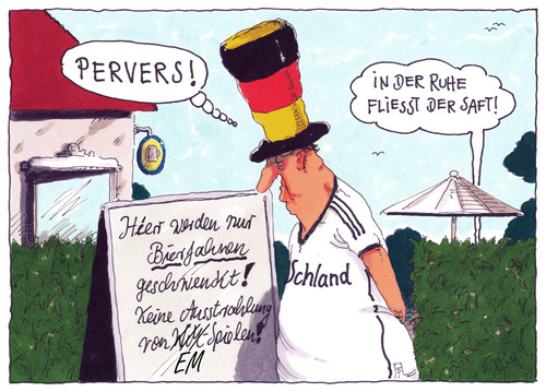 Cartoon: pervers (medium) by Andreas Prüstel tagged fußball,fußballeuropameisterschaft,tv,gastronomie,bier,bierfahnen,fan,fanartikel,cartoon,karikatur,andreas,pruestel,fußball,fußballeuropameisterschaft,tv,gastronomie,bier,bierfahnen,fan,fanartikel,cartoon,karikatur,andreas,pruestel