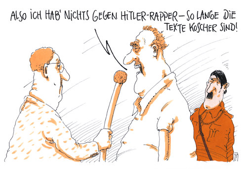 Cartoon: rap spezial (medium) by Andreas Prüstel tagged echo,preisverleihung,skandal,rapper,holocaust,opferverhöhnung,cartoon,karikatur,andreas,pruestel,echo,preisverleihung,skandal,rapper,holocaust,opferverhöhnung,cartoon,karikatur,andreas,pruestel