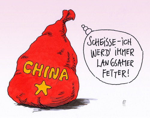 Cartoon: roter sack (medium) by Andreas Prüstel tagged china,volkskongress,wirtschaft,wirtschaftswachstum,cartoon,karikatur,andreas,pruestel,china,volkskongress,wirtschaft,wirtschaftswachstum,cartoon,karikatur,andreas,pruestel