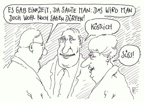 Cartoon: sagen (medium) by Andreas Prüstel tagged meinungsäußerung,veränderung,meinung,polarisierung,flüchtlingsproblematik,extreme,sprache,hetze,beleidigung,rechtslastigkeit,besorgte,bürger,cartoon,karikatur,andreas,pruestel,meinungsäußerung,veränderung,meinung,polarisierung,flüchtlingsproblematik,extreme,sprache,hetze,beleidigung,rechtslastigkeit,besorgte,bürger,cartoon,karikatur,andreas,pruestel