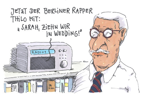 Cartoon: sarrazin usw (medium) by Andreas Prüstel tagged pruestel,andreas,karikatur,cartoon,immigration,wedding,berlin,radio,rapper,rapp,buchautor,sarrazin,thilo,thilo,sarrazin,buchautor,rapp,rapper,radio,berlin,wedding,immigration,cartoon,karikatur,andreas,pruestel