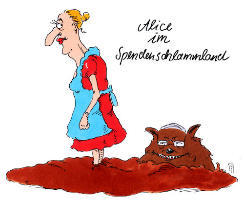 Cartoon: schlammland (medium) by Andreas Prüstel tagged afd,weidel,parteispenden,schweiz,europawahl,steuerhinterziehung,cartoon,karikatur,andreas,pruestel,afd,weidel,parteispenden,schweiz,europawahl,steuerhinterziehung,cartoon,karikatur,andreas,pruestel