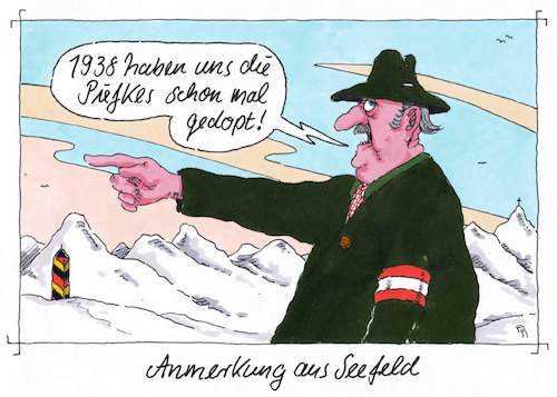 Cartoon: schlimme piefkes (medium) by Andreas Prüstel tagged skisport,skiweltmeisterschaft,österreich,seefeld,deutsche,österreicher,anschluß,cartoon,karikatur,andreas,pruestel,skisport,skiweltmeisterschaft,österreich,seefeld,deutsche,österreicher,anschluß,cartoon,karikatur,andreas,pruestel