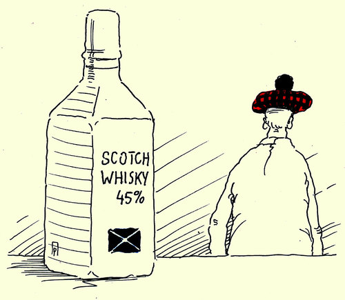 Cartoon: schottland referendum (medium) by Andreas Prüstel tagged pruestel,andreas,karikatur,cartoon,schotte,orzentsatz,autonomie,abstimmung,scotch,whisky,großbritannien,schottland,schottland,großbritannien,whisky,scotch,abstimmung,autonomie,orzentsatz,schotte,cartoon,karikatur,andreas,pruestel