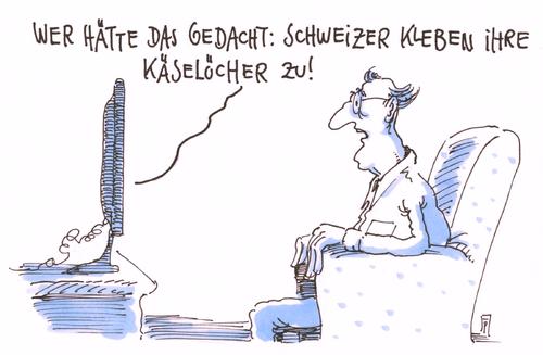 Cartoon: schweizer volxwille (medium) by Andreas Prüstel tagged andreas,karikatur,cartoon,einwanderungsbeschränkung,zuwanderung,käselöcher,käse,schweizer,referendumkäse,schweiz,pruestel,schweiz,referendum,zuwanderung,einwanderungsbeschränkung,cartoon,karikatur,andreas,pruestel