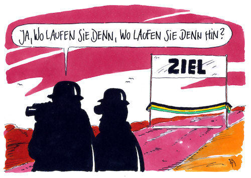 Cartoon: showdown (medium) by Andreas Prüstel tagged jamaika,sondierungsgespräche,endspurt,cdu,csu,fdp,grüne,cartoon,karikatur,andreas,pruestel,jamaika,sondierungsgespräche,endspurt,cdu,csu,fdp,grüne,cartoon,karikatur,andreas,pruestel