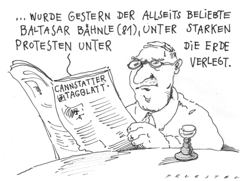 Cartoon: stuttgart81 (medium) by Andreas Prüstel tagged stuttgart,stuttgart21,badcannstatt,bürgerproteste,tageszeitung,deutschebahn,schwaben,unterirdisch,beerdigung,stuttgart,stuttgart  21,bürgerproteste,bürger,protest,verkehr,db,schwaben,unterirdisch,beerdigung,21