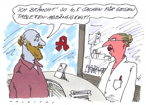 Cartoon: tablettensucht (medium) by Andreas Prüstel tagged apotheke,tablettenmißbrauch,apotheke,apotheker,arznei,arzneimittel,gesundheit,gesundheitswesen,gesundheitszustand,hypochonder,hypochondrie,medikament,medizin,pharmaindustrie,pharmakonzerne,pharmazeutika,pharmazie,rezept,tablettenmißbrauch,tablettenabhängigkeit,droge,rausch,suchtmittel,süchtig,abhängig,tablette,tablettensucht