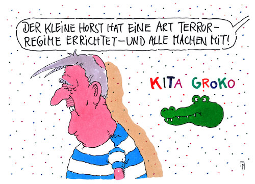 Cartoon: terror-horst (medium) by Andreas Prüstel tagged koalition,groko,causa,maaßen,innenminister,seehofer,csu,kita,cartoon,karikatur,andreas,pruestel,koalition,groko,causa,maaßen,innenminister,seehofer,csu,kita,cartoon,karikatur,andreas,pruestel