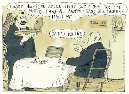 Cartoon: tolles motto (medium) by Andreas Prüstel tagged kneipe,saufen,laufen,cartoon,karikatur,andreas,pruestel,kneipe,saufen,laufen,cartoon,karikatur,andreas,pruestel