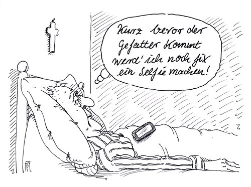 Cartoon: und tschüß (medium) by Andreas Prüstel tagged tod,sterben,gevatter,hein,selfie,handy,cartoon,karikatur,andreas,pruestel,tod,sterben,gevatter,hein,selfie,handy,cartoon,karikatur,andreas,pruestel