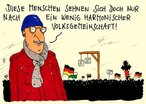 Cartoon: volksgemeinschaft (medium) by Andreas Prüstel tagged pegida,galgen,ausländerfeindlichkeit,flüchtlingedresden,volksgemeinschaft,hirnlosugkeit,dünnschiss,cartoon,karikatur,andreas,pruestel,pegida,galgen,ausländerfeindlichkeit,flüchtlingedresden,volksgemeinschaft,hirnlosugkeit,dünnschiss,cartoon,karikatur,andreas,pruestel