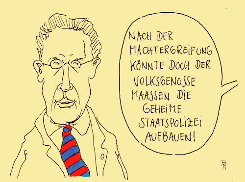 Cartoon: volksgenosse (medium) by Andreas Prüstel tagged exverfassungsschutzpräsident,maaßen,afd,geheime,staatspolizei,cartoon,karikatur,andreas,pruestel,exverfassungsschutzpräsident,maaßen,afd,geheime,staatspolizei,cartoon,karikatur,andreas,pruestel