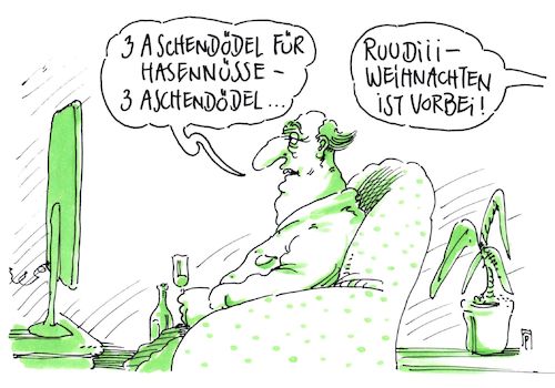 Cartoon: vorbei (medium) by Andreas Prüstel tagged weihnachten,tv,märchenfilm,cartoon,karikatur,andreas,pruestel,weihnachten,tv,märchenfilm,cartoon,karikatur,andreas,pruestel