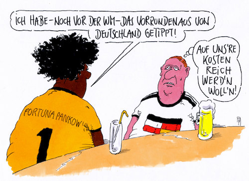 Cartoon: vorrundenaus (medium) by Andreas Prüstel tagged fußballweltmeisterschaft,vorrunde,nationalmannschaft,tipp,tippen,fortuna,pankow,cartoon,karikatur,andreas,pruestel,fußballweltmeisterschaft,vorrunde,nationalmannschaft,tipp,tippen,fortuna,pankow,cartoon,karikatur,andreas,pruestel