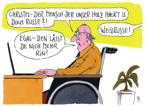 Cartoon: vorsicht! (medium) by Andreas Prüstel tagged regierungsnetzwerk,hackerangriffe,hacker,auswärtiges,amt,itsysteme,schadsoftware,russland,weißrussland,cartoon,karikatur,andreas,pruestel,regierungsnetzwerk,hackerangriffe,hacker,auswärtiges,amt,itsysteme,schadsoftware,russland,weißrussland,cartoon,karikatur,andreas,pruestel