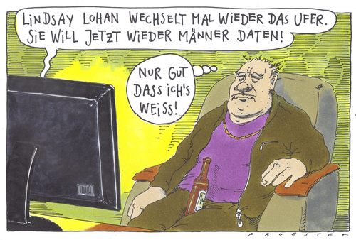 Cartoon: wichtig (medium) by Andreas Prüstel tagged klatsch,und,tratsch,vips,lindsay,lohan,klatsch,tratsch,lindsay lohan,tv,unterhaltung,news,promis,prominente,lindsay,lohan