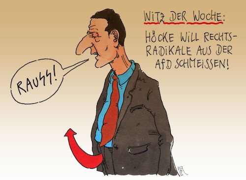 Cartoon: witz der woche (medium) by Andreas Prüstel tagged afd,thüringen,spitzenkandidat,björn,höcke,rechtsradikale,cartoon,karikatur,andreas,pruestel,afd,thüringen,spitzenkandidat,björn,höcke,rechtsradikale,cartoon,karikatur,andreas,pruestel