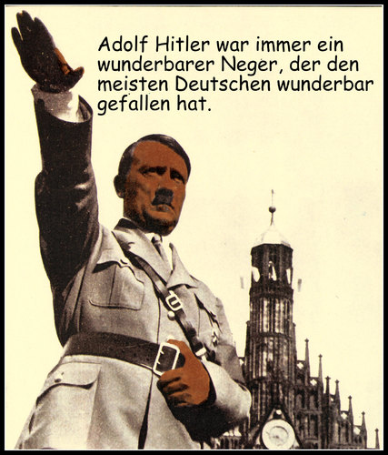 Cartoon: wunderbar (medium) by Andreas Prüstel tagged joachim,herrmann,innenminister,bayern,roberto,blanco,neger,adolf,hitler,cartoon,collage,andreas,pruestel,joachim,herrmann,innenminister,bayern,roberto,blanco,neger,adolf,hitler,cartoon,collage,andreas,pruestel