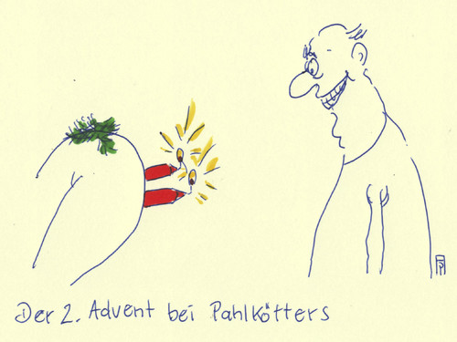 Cartoon: zweiter advent (medium) by Andreas Prüstel tagged advent,adventszeit,vorweihnachtszeit,cartoon,karikatur,advent,adventszeit,vorweihnachtszeit,cartoon,karikatur