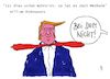 Cartoon: nicht (small) by Andreas Prüstel tagged usa trump außenpolitik innenpolitik unberechenbarkeit wahnsinn zitat shakespeare cartoon karikatur andreas pruestel