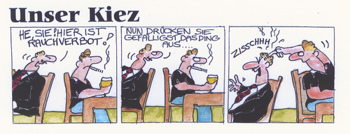 Cartoon: Unser Kiez (medium) by Peter Gatsby tagged menschen