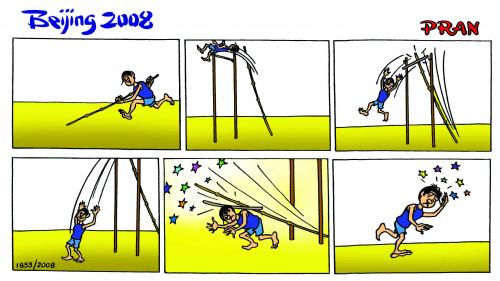 Cartoon: Beijing 2008 (medium) by pran tagged olympics