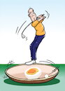 Cartoon: golf and food cartoon (small) by handren khoshnaw tagged handren,khoshnaw,golf,food,egg,platte,italy