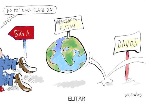 Cartoon: Elitär (medium) by astaltoons tagged trump,davos,trump,davos