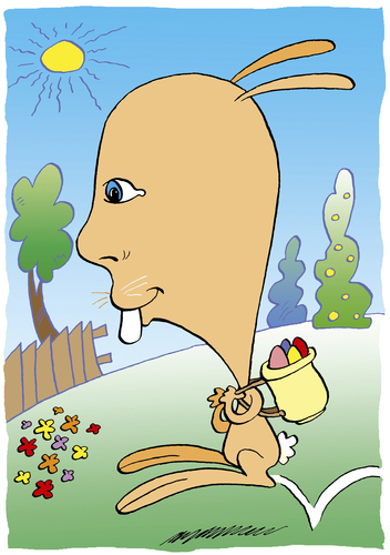 Cartoon: Osterhase (medium) by astaltoons tagged ostern,osterhase