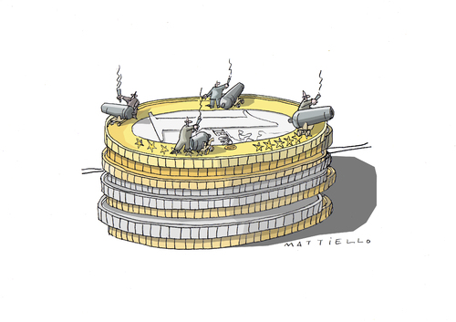 Cartoon: Wehrhaft (medium) by Mattiello tagged eurostütze,eurorettungspaket,spekulantenabwehr,staatsgarantie,eurostütze,eurorettungspaket,spekulantenabwehr,staatsgarantie,eu,euro,geld,währung