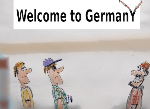 Cartoon: sommer (medium) by ab tagged deutschland,terror,waffe,messer,is,syrer,afghane,flüchtlinge,europa,solingen,politiker,blabla,faser