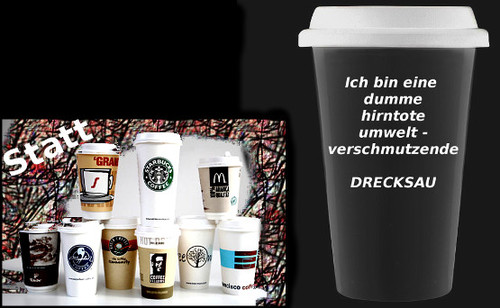 Cartoon: WAS fehlt.. (medium) by ab tagged coffe2go,kaffe,plastikbecher,umweltverschmutzung