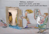 Cartoon: klar und deutlich (small) by ab tagged us,florida,hurrikan,sturm,milton,tropen,wasser,gefahr,klima,haus,mensch