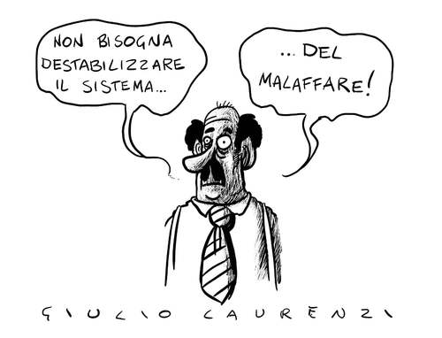 Sistema By Giulio Laurenzi | Politics Cartoon | TOONPOOL
